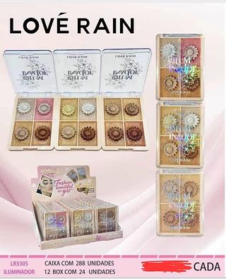 PALETA DE ILUMINADOR LOVE RAIN C/24PCS
