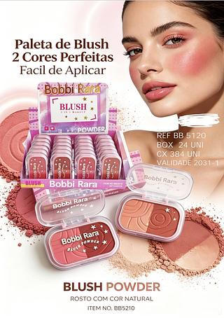 PALETA DE BLUSH 2 CORES PERFEITAS BOBBI RARA C/24PCS