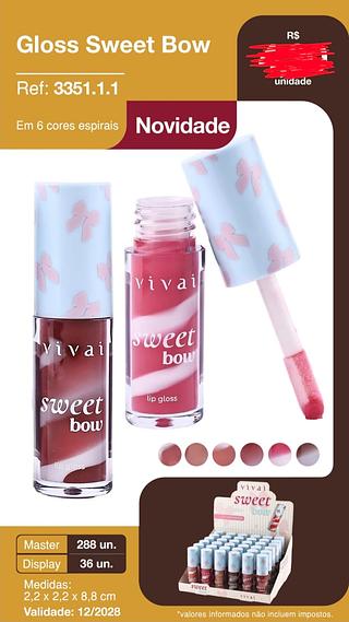 GLOSS SWEET BOW VIVAI C/36PCS