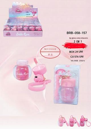 LIP GLOSS +SINO CHAVEIRO 2 EM 1 BOBBI RARA C/24PCS