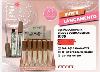 GEL INCOLOR PARA CILIOS E SOBRANCELHAS BELLE ANGEL C/24PCS