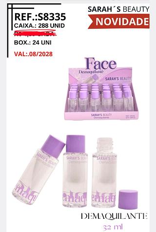DEMAQUILANTE SARAHS BEAUTY C/24PCS