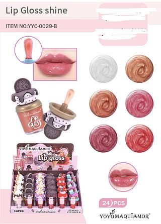 LIP GLOSS SHINE YOYO MAQUIAMOR C/24PCS