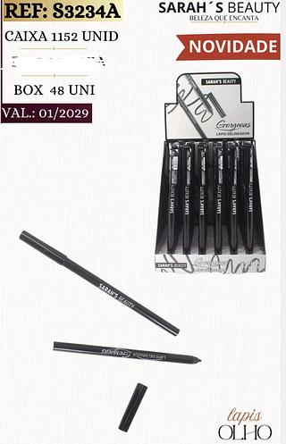 LAPIS DE OLHO SARAHS BEAUTY C/48PCS