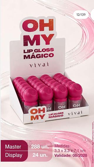 LIP GLOSS MAGICO OH MY VIVAI C/24PCS