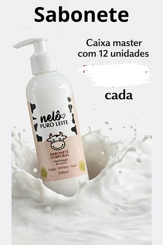 SABONETE PURO LEITE 200ML NELO C/12PCS