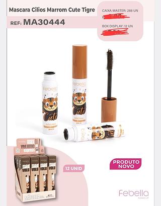 MASCARA DE CILIOS MARROM CUTS TIGRE FEBELLA C/12PCS