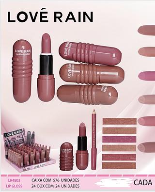 BATOM E LAPIS LABIAL LOVE RAIN C/36PCS