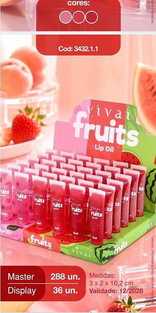 LIP OIL FRUITS VIVAI C/36PCS