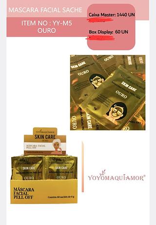 MASCARA FACIAL SACHE OURO YOYO MAQUIAMOR C/60PCS