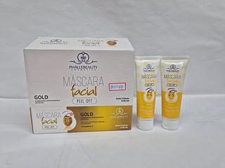 MASCARA FACIAL BISNAGA PEEL OF GOLD 50G PHALLEBEAUTY C/12PCS