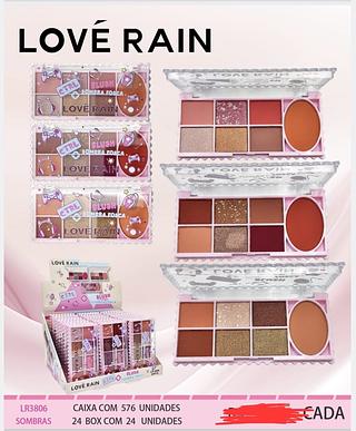 PALETA DE SOMBRA E BLUSH LOVE RAIN C/24PCS