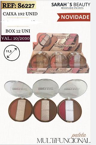 PALETA MULTIFUNCIONAL SARAHS BEAUTY C/12PCS