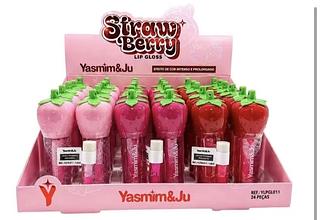 LIP GLOSS MORANGO YASMIM JU C/24PCS