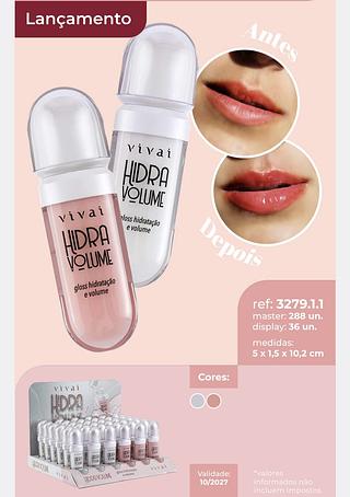 GLOSS VOLUME LABIAL HIDRA VIVAI C/36PCS