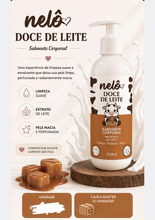 SABONETE DOCE DE LEITE 200ML NELO C/12PCS