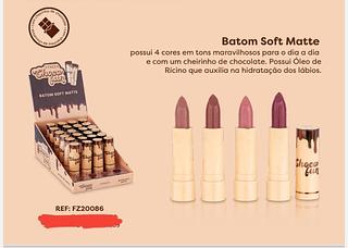 BATOM SOFT MATTE CHOCO FUN FENZZA C/24PCS
