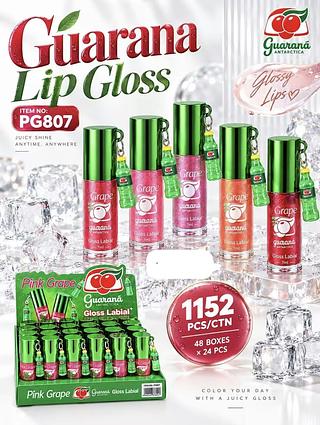 LIP GLOSS GUARANA PINK GRAPE C/24PCS