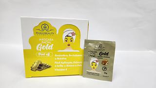 MASCARA FACIAL GOLD SACHE PHALLE BEAUTY C/50PCS