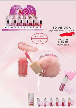 LIP GLOSS +CHAVIRO DE CORACAO BOBBI RARA C/24PCS