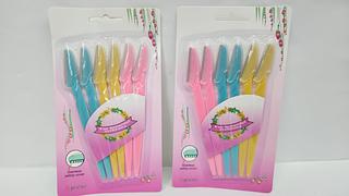 KIT NAVALHA PRA SOBRANCELHAS 6UNIDADES C/12PCS