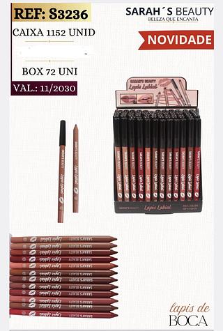 LAPIS DE BOCA SARAHS BEAUTY C/72PCS