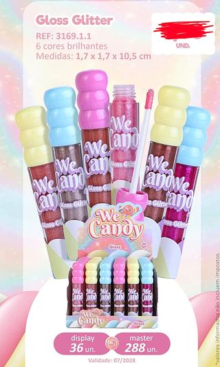 GLOSS GLITTER WE CANDY VIVAI C/36PCS