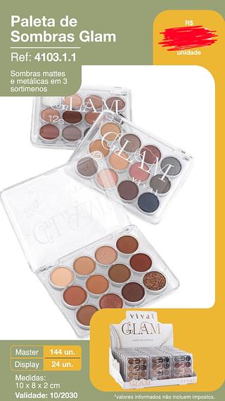 PALETA DE SOMBRAS GLAM VIVAI C/24PCS