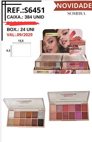 PALETA DE SOMBRA SARAHS BEAUTY C/24PCS