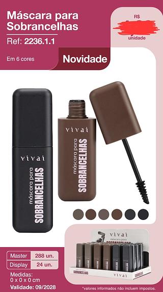 MASCARA PARA SOBRANCELHAS VIVAI C/24PCS