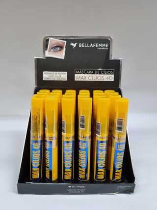 mascara para cilios max cilios 4D bella femme c/24pcs