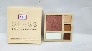PALETA DE BLUSH ILUMINADOR E SOMBRA GLASS RUBY ROSE C/12PCS
