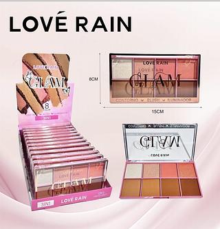 BLUSH ,ILUMINADOR ,CONTORNO 3 EM 1 LOVE RAIN C/12PCS