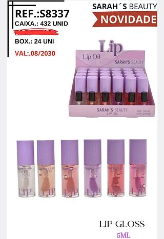 LIP GLOSS SARAHS BEAUTY C/24PCS