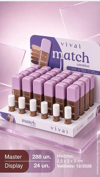 CORRETIVO LIQUIDO MATCH CORT 2 VIVAI C/24PCS