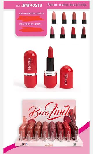 BATOM MATTE BOCA LINDA FEBELLA C/48PCS