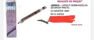 LAPIS DE SOBRANCELHAS PRETO JASMYNE C/24PCS