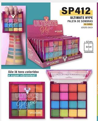 PALETA DE SOMBRAS 16 CORES SP COLORS C/12PCS