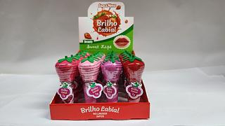 BRILHO LABIAL MORANGO LUA NEVE C/24PCS
