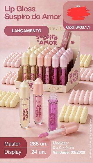 LIP GLOSS SUSPIRO DO AMOR VIVAI C/24CPS