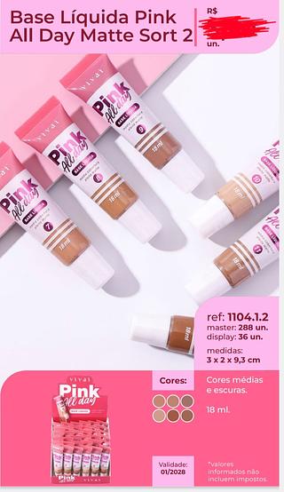 BASE LIQUIDO PINK ALL DAY SORTIMENTO VIVAI C/36PCS