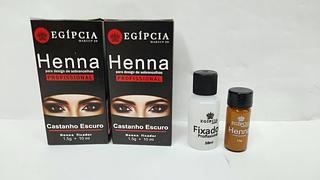 HENNA PARA SOBRANCELHAS EGIPCIA CASTANHO ESCURO C/6CPS