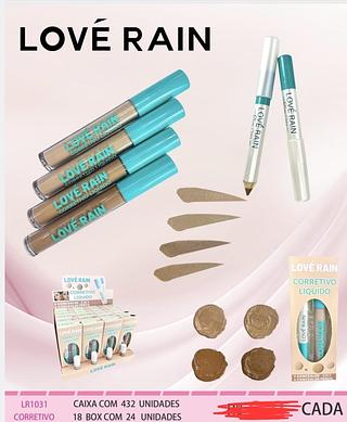 KIT CORRETIVO E LAPIS SOMBRA LOVE RAIN C/24PCS