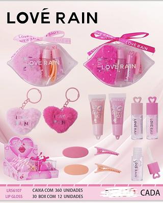 KIT LIP GLOSS LOVE RAIN C/12PCS