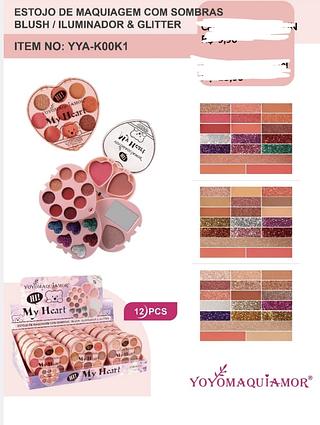 ESTOJO DE MAQUIAGEM YOYO MAQUIAMOR C/12PCS