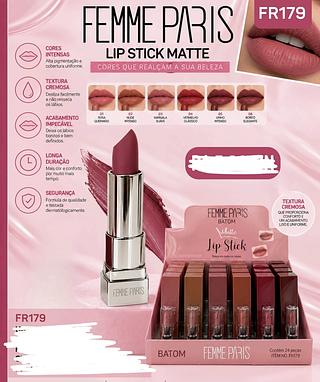 BATOM MATTE FEMME PARIS C/24PCS