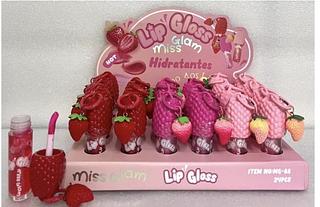 HIDRATANTE LABIAL MORANGO MISS GLAM C/24PCS