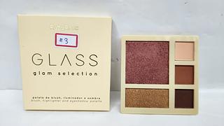 PALETA DE BLUSH ILUMINADOR E SOMBRA GLASS RUBY ROSE C/12PCS