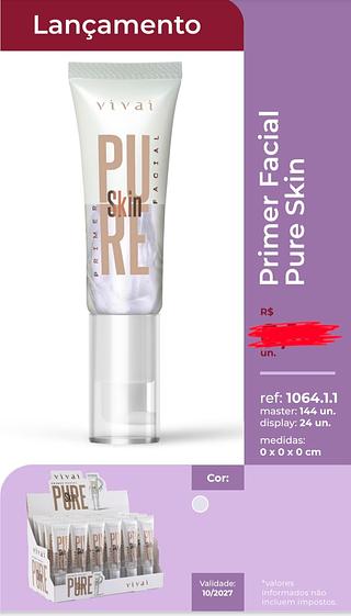 PRIMER FACIAL PURE SKIN VIVAI C/24PCS
