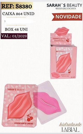 MASCARA HIDRATANTE LABIAL SARAHS BEAUTY C/48PCS